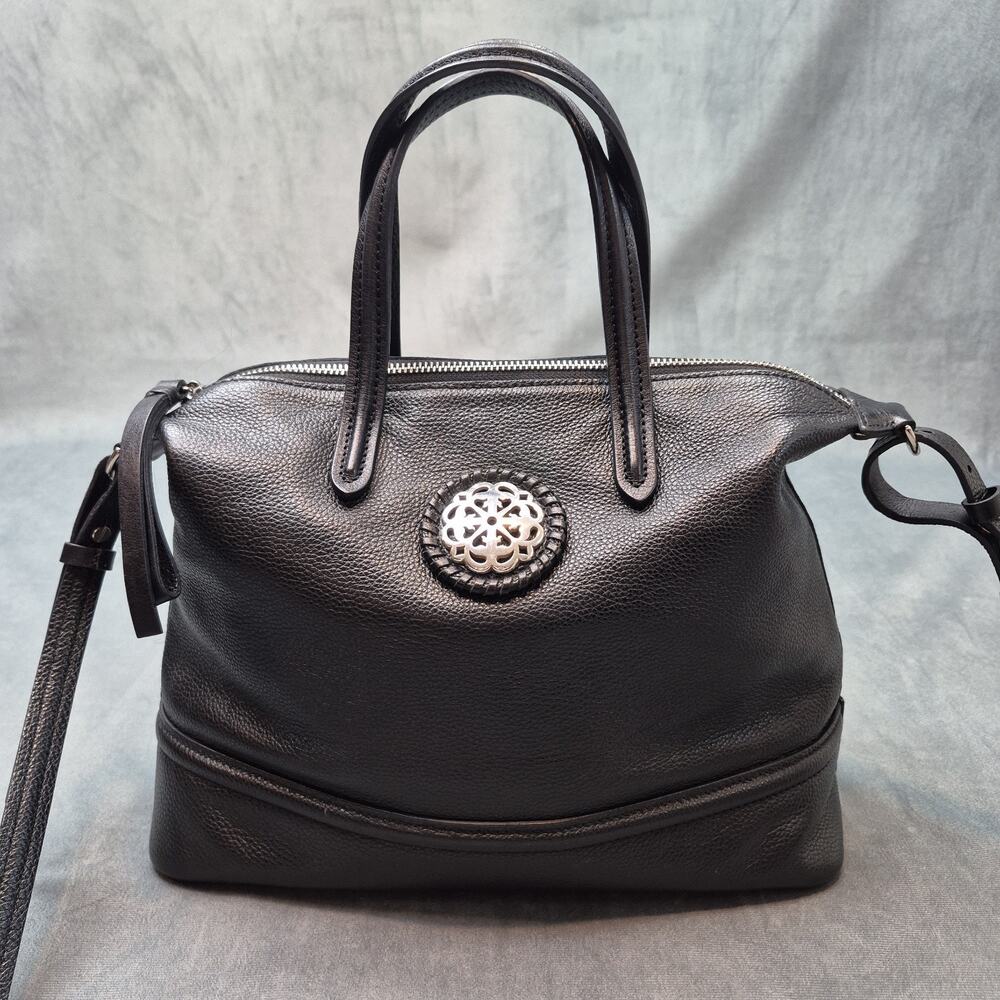 Brighton Ferrara Collection Preppy Black Audrey Crossbody Handbag Satchel